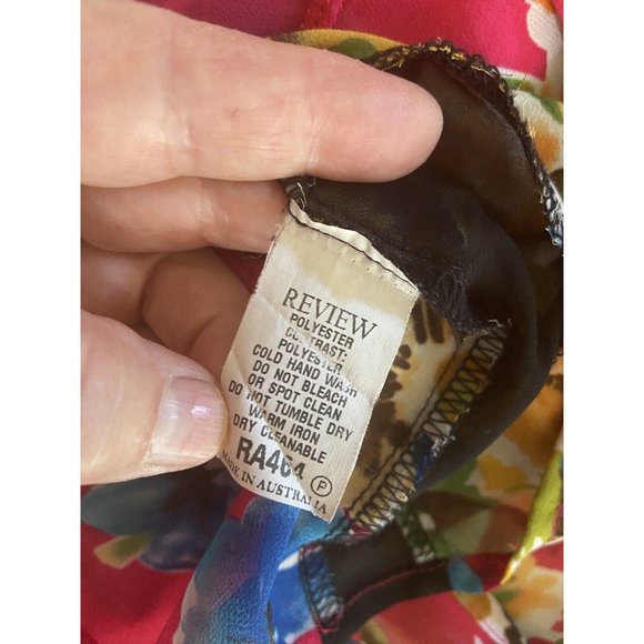 🌱 Review women’s size 14 flutter sleeve blouse top hot fuchsia pink floral - Picture 7 of 7